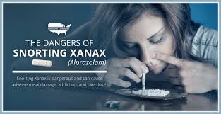 the dangers of snorting xanax alprazolam