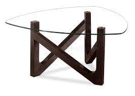 Coffee table base for glass top. Glass Top Z Shape Wooden Base Contemporary Coffee Table