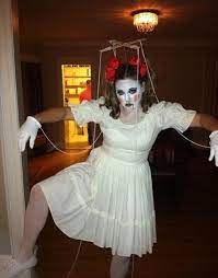 Diy Marionette Costume Doll Halloween Costume Scary Doll Costume Creepy Halloween Costumes