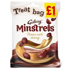 From our silky smooth chocolate bars, minstrels®, counters® and ripple® to luxurious truffles and fusions, discover more about our products. Galaxy Minstrels Chocolate Treat Bags 80g 1 Pmp Uk Sweets