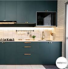 Cabinets can make or break a kitchen. Dark Green Shade Kitchen Cabinet Kitchen Cabinets Kitchen Home