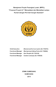 Pdf Manajemen Proyek Perangkat Lunak Mppl Proposal Proyek Iot Menyalakan Dan Mematikan Lampu Dengan Perintah Google Assistant