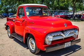 Image result for Medium Red 1955 Truck