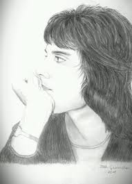 Pin En Queen Freddie Mercury Brian May John Deacon Roger Taylor Pencil Portraits By Gabriella Toth