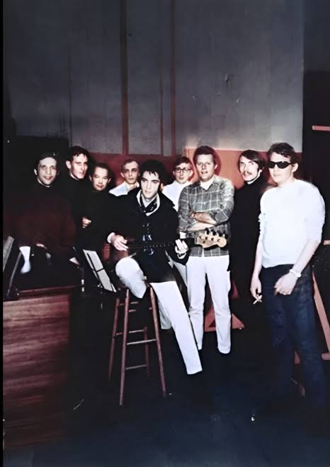 Elvis Presley records at American Sound Studios in Memphis
