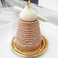 Our Chestnut Rose Cassis Mont Blanc A Wintery Update To The Classic French Dessert Made With Chestnut Cream That S Accented Kager Opskrifter Kage Opskrifter