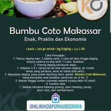 Check spelling or type a new query. Jual Bumbu Coto Makassar Kota Bandung Klinik Dapurku Bdg Raya Tokopedia