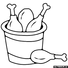 But today we have a fried chicken printable! Fried Chicken Coloring Page
