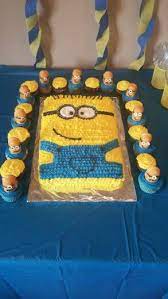 See more ideas about minions, minion cake, cake. Minion Birthday Cake And Cupcakes Minion Birthday Cake Birthday Cake Minion Birthday