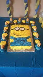 Maybe you would like to learn more about one of these? Minion Birthday Cake And Cupcakes Minion Birthday Cake Cupcake Cakes Birthday Cake