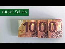 The only left countries that will continue to print a €500 banknote are germany and austria, but just until april 2019! 1000 Euro Schein Aus Geldscheine Falten Diy Geldgeschenk Geld Geschenk Idee Fur Sparschwein Youtube