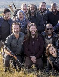 The Cast Of The Walking Dead Behind The Scenes Of Season 8 Episode 16 Wrath The Walking Dead Movie Walking Dead Cast Walking Dead Season 9