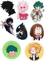 boku no hero academia sticker sheet pegatinas kawaii dibujos pegatinas bonitas