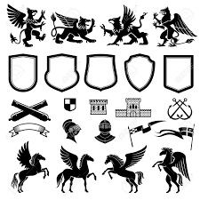 Australian Coat Of Arms Black And White Heraldic Animals And Design Elements For Coat Or Arms And Insignia Template Medieval Shield Knight And In 2020 Heraldry Design Visual Design Trends Photoshop Design