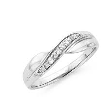 9ct White Gold Diamond Crossover Ring Rings Prouds The Jewellers Crossover Diamond Ring Rings Crossover Ring