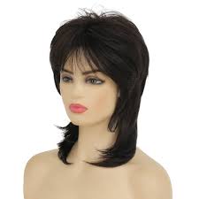 Amazon.com : Dai Cloud Short Black Mullet Wigs for Women Shaggy Layered  Fluffy Wig 80s Rocker Shoulder Length Curly Wig Cosplay Halloween Costume  Wigs Hair Replacement Wigs : Beauty & Personal Care