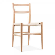 leon wooden dining chair with woven