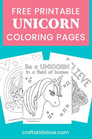 Unicorns are a beautiful subject to color. Unicorn Coloring Pages For Kids Crafts Kids Love