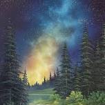 Bob Ross Wet-on-Wet Oil Painting: Galaxy Grandeur
