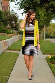Black And Yellow Striped Dress Summer Remix Week 3 Link Up Striped Dress Outfit White Striped Dress Outfit Black White Stripe Dress Outfit