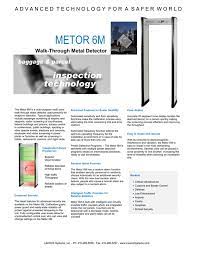 Over 38,500 products in stock. Rapiscan Metor 6m Walk Through Metal Detector Manualzz