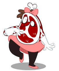 Don't Hug Me I'm a Fandom — frigolateur: Steak Guy in a skirt!!!