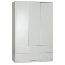 Buy Habitat Jenson Gloss 3 Door 4 Drawer Wardrobe White Wardrobes Argos Argos Home Drawers Hanging Rail