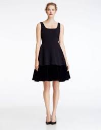 424 Fifth Lord Taylor Double Weave Black Dress Velvet Border Various Sz Nwt Lordtaylor Fitnflare Cocktai Black Velvet Dress Dresses Woven Dress