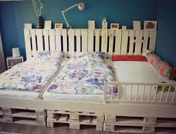 Family Pallet Bed Made Of Recycled Euro Pallets 1001 Pallets Diy Pallet Bed Family Bed Pallet Bed Frames