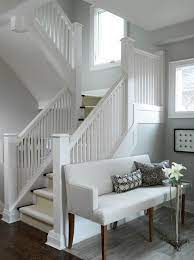 I Like The Way These Stairs Turn And I Like The Window At The Landing Adding Natural Light So That You Won T Misstep Did You Notice Home House White Stairs