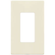 1 Gang Screwless Decorator Switch Outlet Wall Plate Light Almond Topgreener
