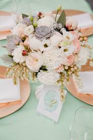 Pink cream wedding bouquets with color 2018 trends. Finer Events