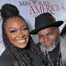 Share #register The Excitement is Evident and Everything! Courtney Renford,  1st Runner Up of the 55th Anniversary Miss Black America Pageant in  Atlantic City NJ, with the Pageant's Media Director, Michael Rice.