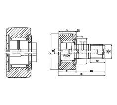 Cf8 19mm Cam Follower Needle Roller Bearing