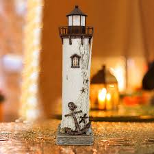 Great savings & free delivery / collection on many items. Breakwater Bay Nautical Lighthouse Table Decorations Led Lighthouse Figurine Rustic Hand Painted Wood Lighthouse Ornament Nautical Bathroom Decor 14 75 Wayfair