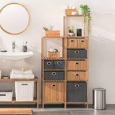 Meuble colonne sdb resultat superieur meuble colonne sdb superbe. Etagere 7 Niveaux Salle Bain Varia Naturel Bambou Le Depot Bailleul