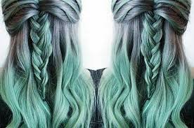 One of the best qualities of dip dyed hair is that regardless of whether you have blonde or brown hair, there is a hot color that. Mint Dip Dyed Hair Extensions For Blonde Hair 20 22 Inches Etsy