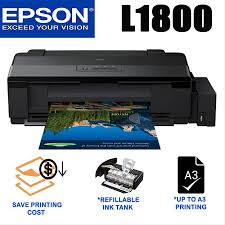 L1800, that can print photo quality with the perfect image on the size of paper a3+ with 6 bottles of ink tank so that operational costs affordable. Printer Scanner Tinta Printer Epson L1800 A3 Photo Ink Tank Www Kharismakencana Com