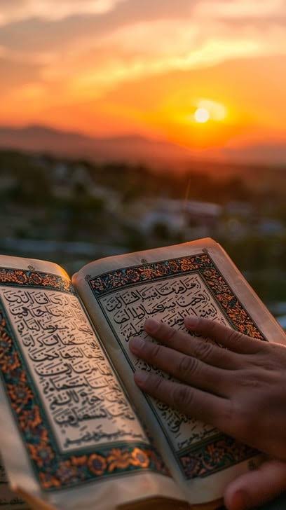 The Quran brings light to the darkest of days., AI generated
