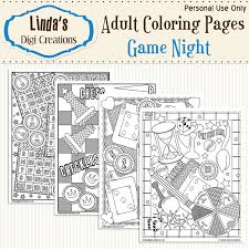 It's important to develop creativity from an early age. Game Night Printable Adult Coloring Lindasdigicreations