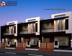 Row House Design By Specular Cg Row House Design Modern Townhouse Duplex House Design