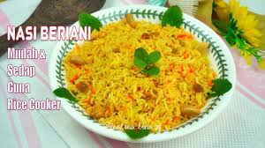 Although not originally from malaysia, nasi briyani has however found its place in south east asian countries like malaysia and singapore. Nasi Beriani Simple Mudah Dan Sedap Cara Masak Nasi Briyani Briyani Recipe Malina Lina Pg Youtube