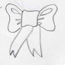 From below we draw the ends of the ribbon. How To Draw A Ribbon Or Bow Ehow Bow Drawing Christmas Drawing Bow Drawing Simple