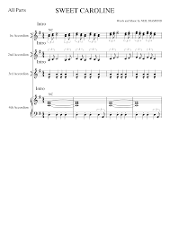 Download Sweet Caroline Sheet Music For Accordion Piano Quintet Musescore Com