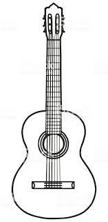 Front View Guitar Monochron How To Draw Hands Classic Guitar Guitar