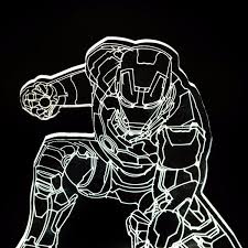 Jual Lampu Unik 3d Transparan Iron Man Keren Di Lapak Elegant Mart Bukalapak