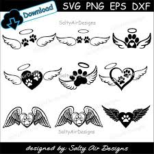 Tier Pfote Engel Flugel Digital Geschnitten Dateien Bundle Etsy In 2020 Cat Paw Print Tattoo Dog Memorial Tattoos Memorial Tattoos