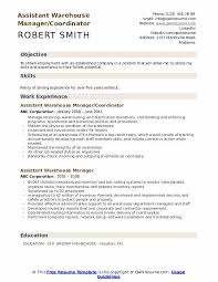 Assistant Warehouse Manager Resume Samples Qwikresume
