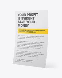 A4 Paper Mockup In Stationery Mockups On Yellow Images Object Mockups