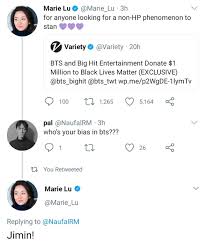 26.10.2021 · korean entertainment latest news & updates: Jimin Global On Twitter New York Times Bestselling Author Marie Lu Tweeted About Stanning Bts And Reconfirmed Jimin Is His Bias She Had Expressed Her Being A Fan A Number